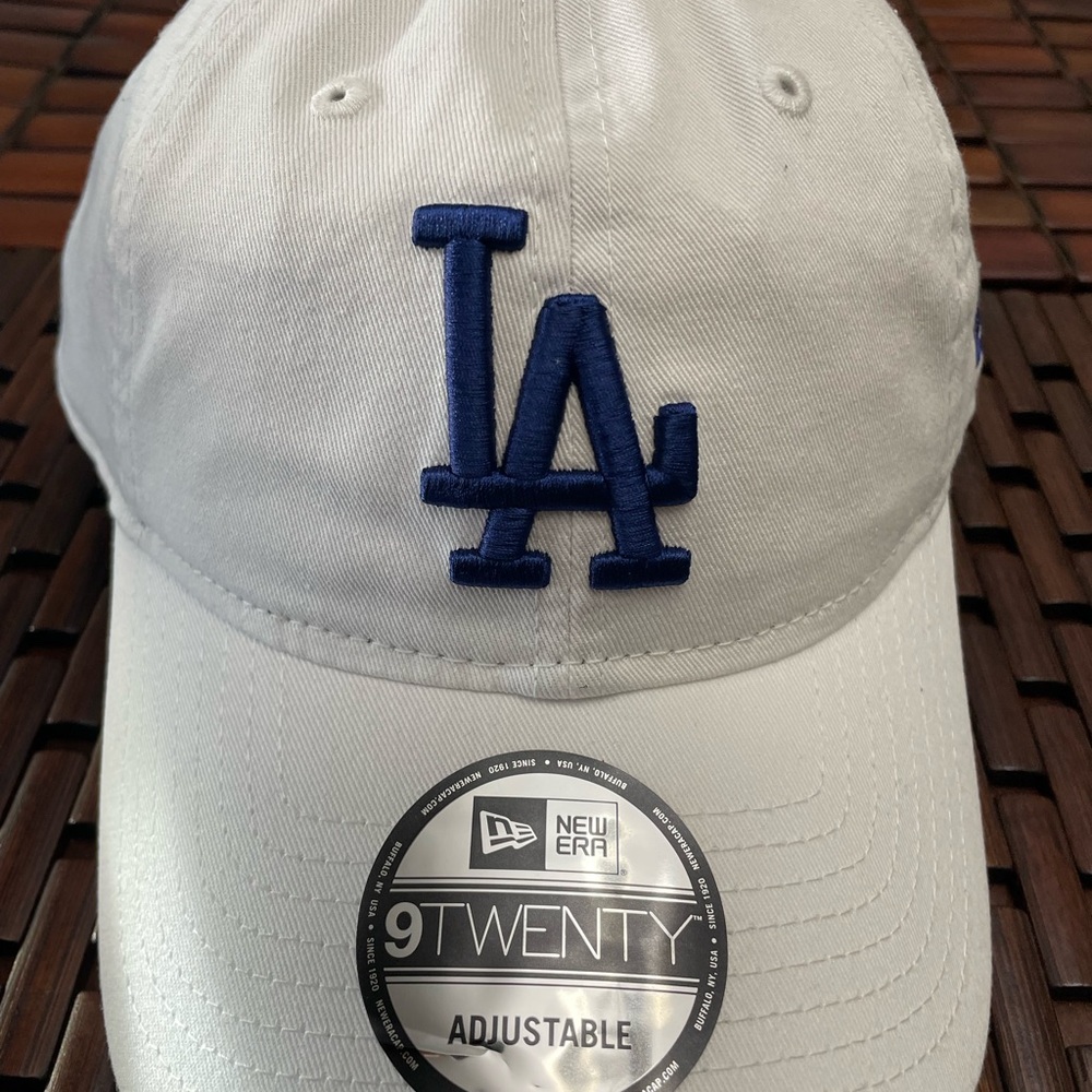 New Era LA Adjustable Cap - white and Blue
